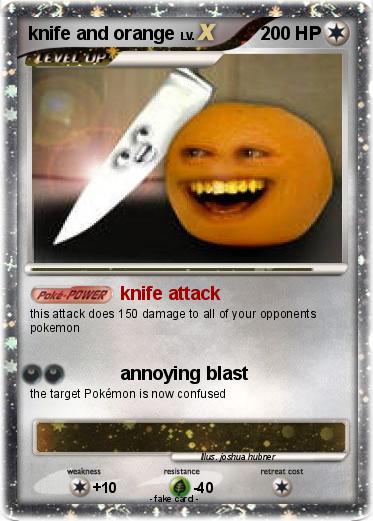 Pokemon knife and orange
