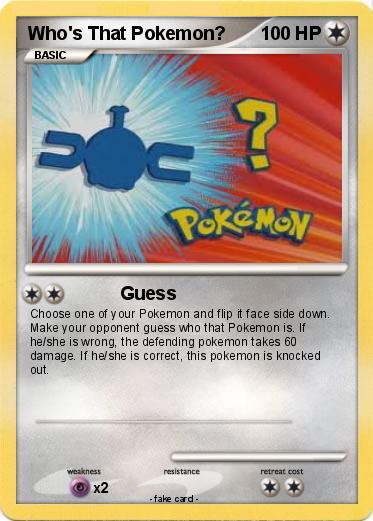 Pokemon Who's That Pokemon?