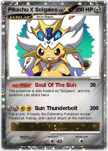 Pokemon Pikachu X Solgaleo