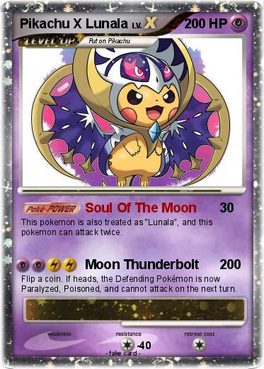 Pokemon Pikachu X Lunala