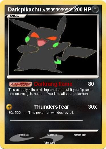 Pokemon Dark pikachu