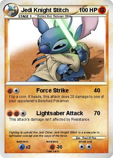 Pokemon Jedi Knight Stitch