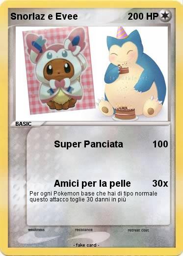 Pokemon Snorlaz e Evee