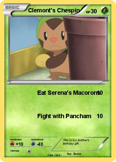 Pokemon Clemont's Chespin