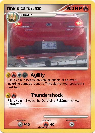 Pokemon tink's card