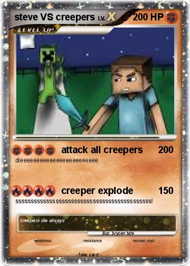 Pokemon steve VS creepers
