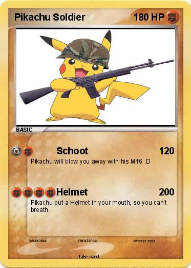 Pokemon Pikachu Soldier