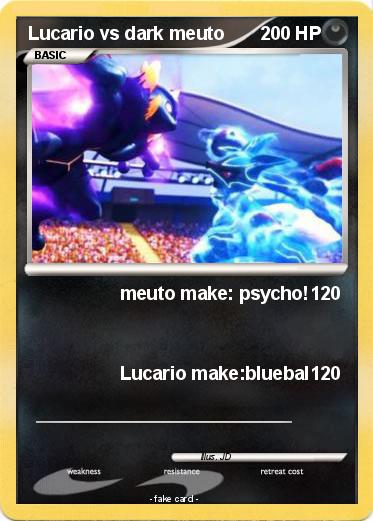 Pokemon Lucario vs dark meuto