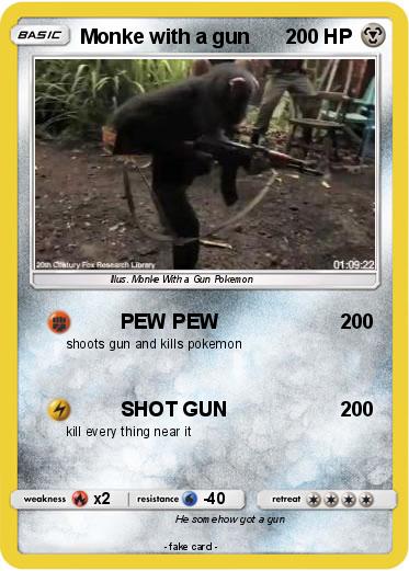 Pokemon Monke with a gun