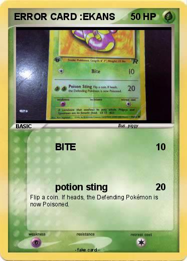 Pokemon ERROR CARD :EKANS