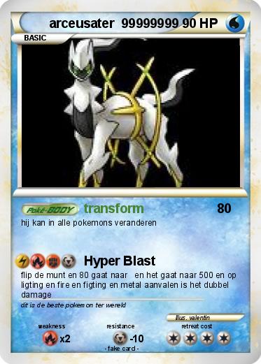 Pokemon arceusater  99999999