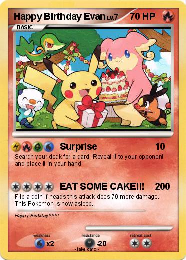 Pokemon Happy Birthday Evan