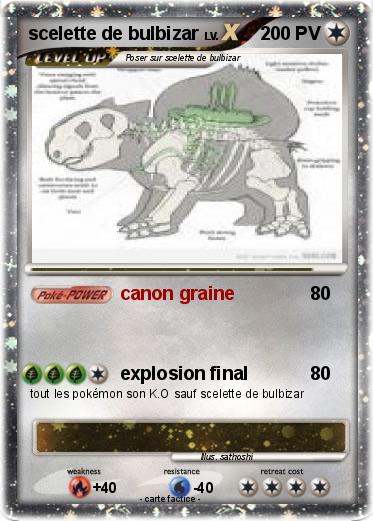 Pokemon scelette de bulbizar