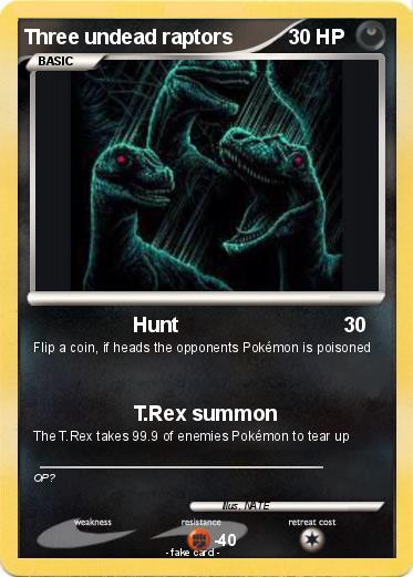 Pokemon Three undead raptors