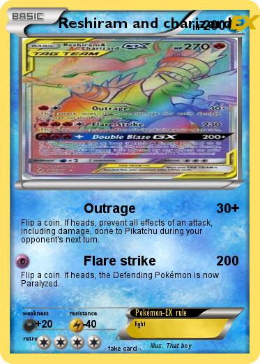 Pokemon Reshiram and charizard