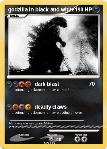 Pokemon godzilla in black and white