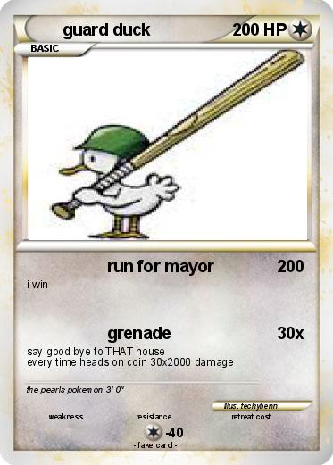 Pokemon guard duck
