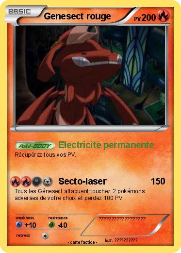 Pokemon Genesect rouge