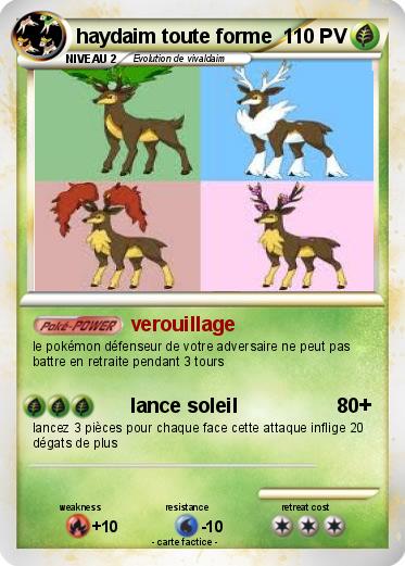 Pokemon haydaim toute forme