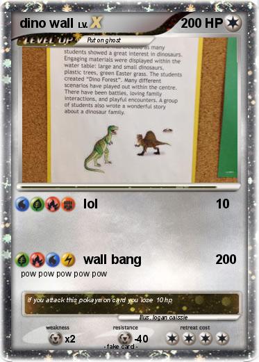 Pokemon dino wall