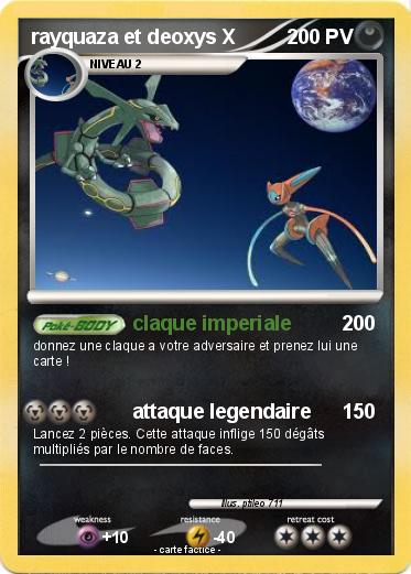 Pokemon rayquaza et deoxys X