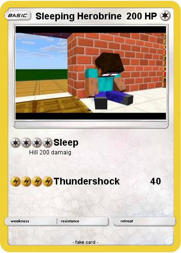 Pokemon Sleeping Herobrine