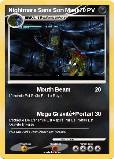 Pokemon Nightmare Sans Son Mask