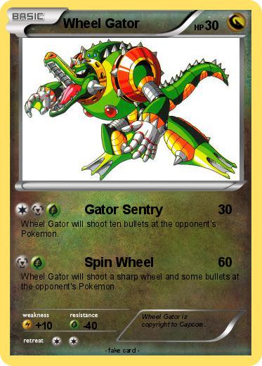 Pokemon Wheel Gator