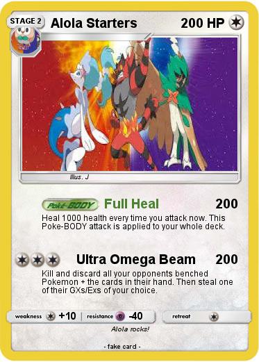 Pokemon Alola Starters