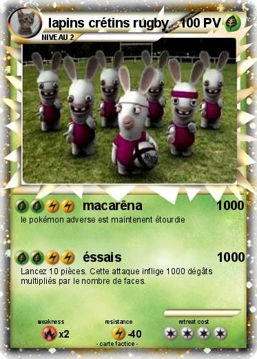 Pokemon lapins crétins rugby