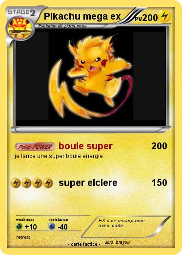 Pokemon Pikachu mega ex
