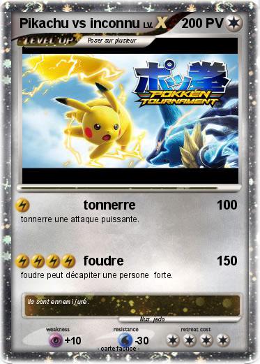 Pokemon Pikachu vs inconnu