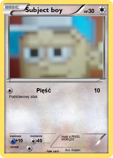 Pokemon Subject boy
