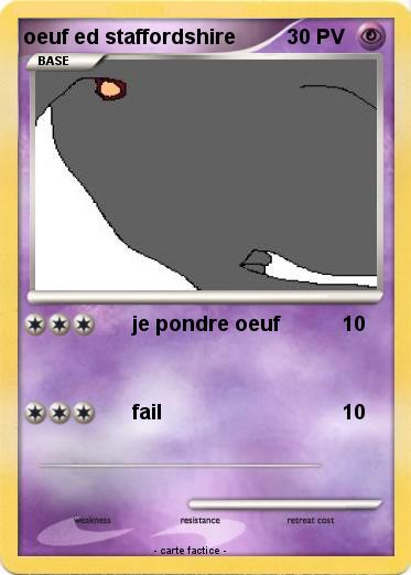 Pokemon oeuf ed staffordshire