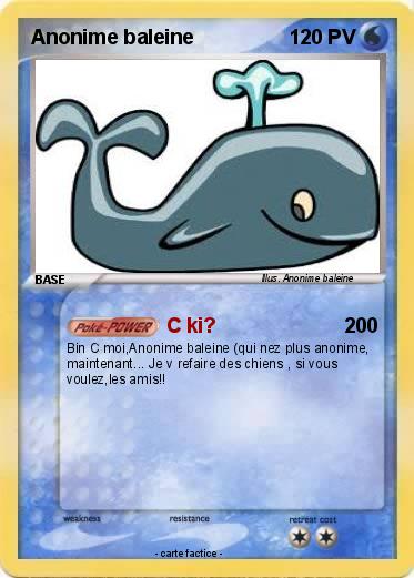 Pokemon Anonime baleine