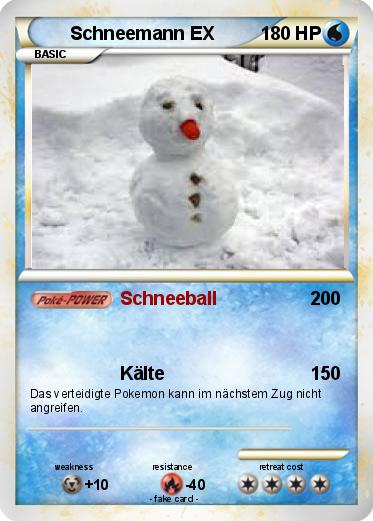 Pokemon Schneemann EX