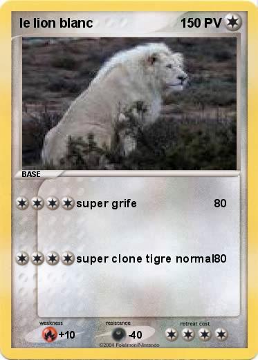 Pokemon le lion blanc