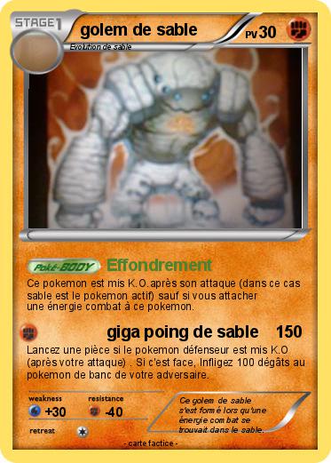 Pokemon golem de sable