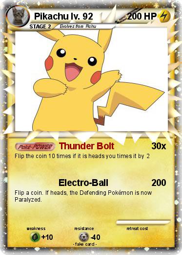 Pokemon Pikachu lv. 92