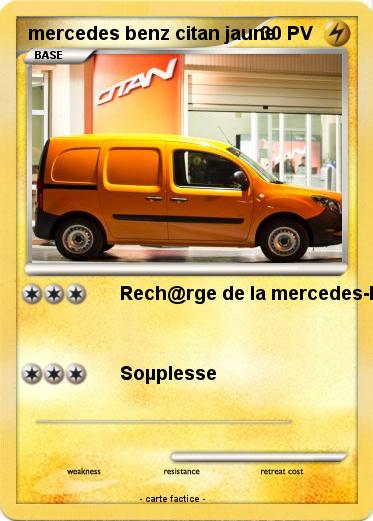 Pokemon mercedes benz citan jaune