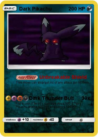 Pokemon Dark Pikachu