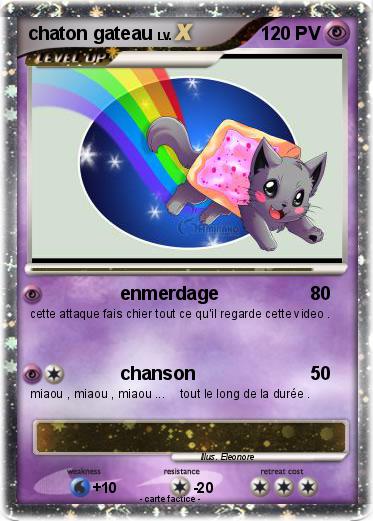 Pokemon chaton gateau