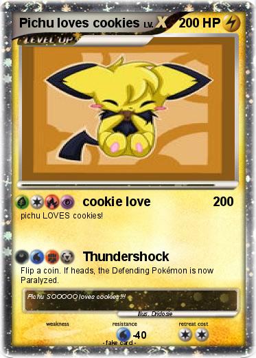 Pokemon Pichu loves cookies