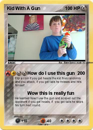 Pokemon Kid With A Gun