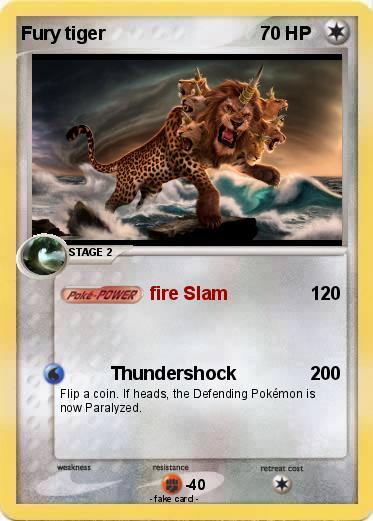 Pokemon Fury tiger