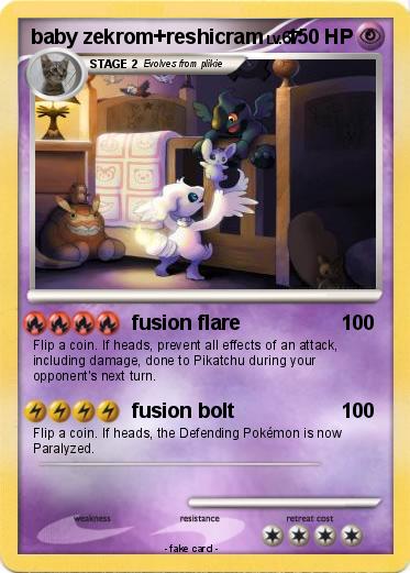 Pokemon baby zekrom+reshicram