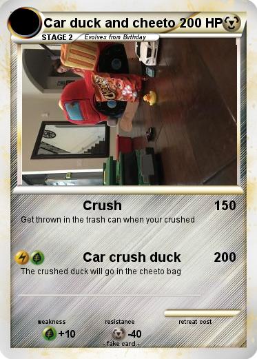 Pokemon Car duck and cheeto