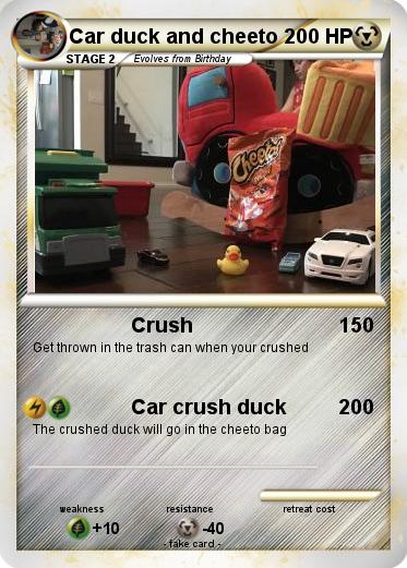 Pokemon Car duck and cheeto