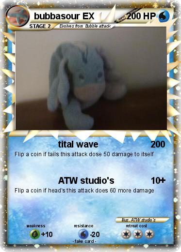 Pokemon bubbasour EX