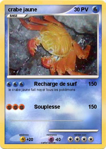 Pokemon crabe jaune